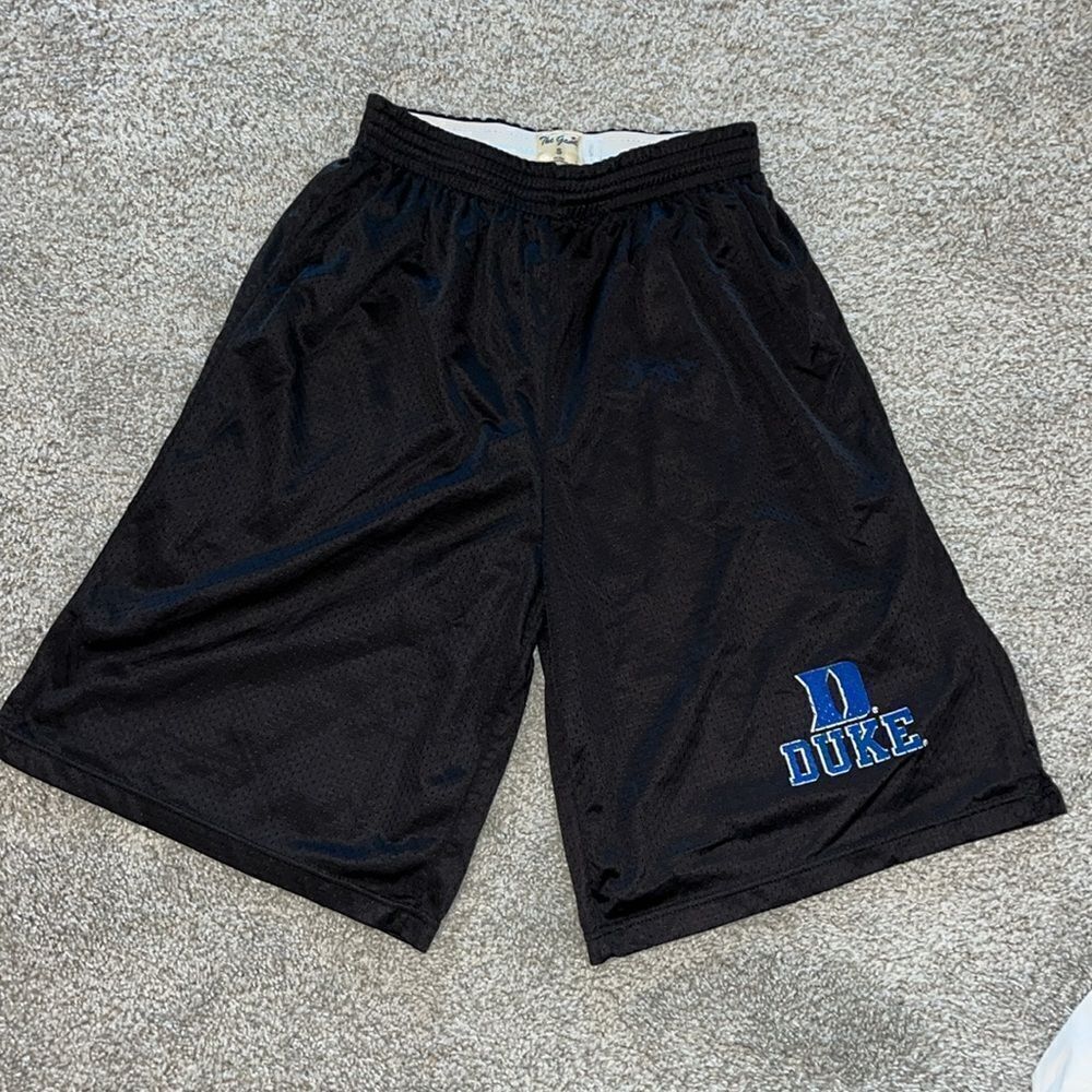 Duke university Blue devils nylon mesh vintage retro basketball training shorts